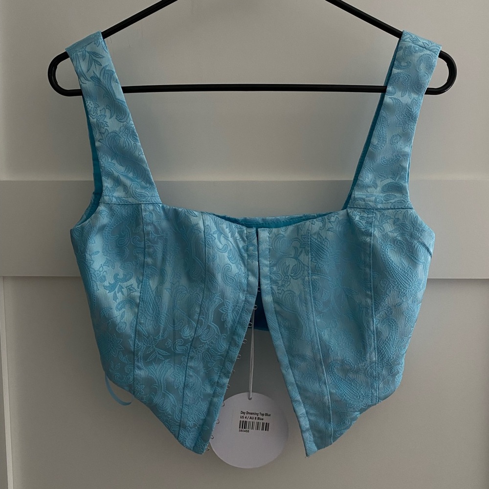 Princess Polly Day Dreaming Top Blue